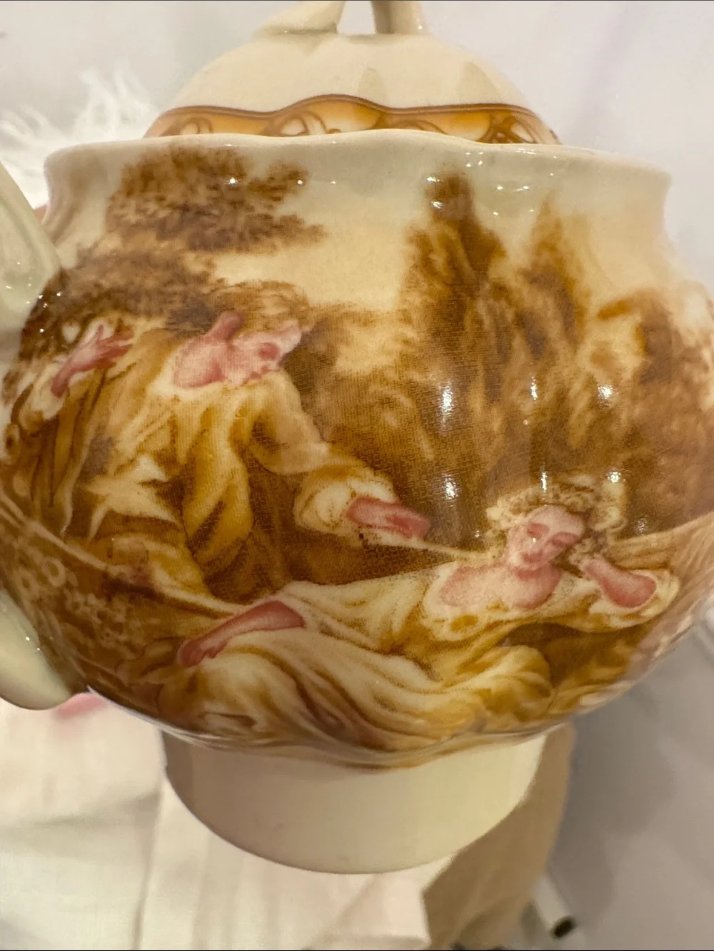 19th  Century British Staffordshire Pottery. Victorian Tea Pot
